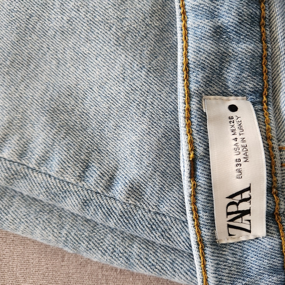 ZARA Super Stretch Skinny Raw Ankle Jeans 4 - Picture 7 of 10